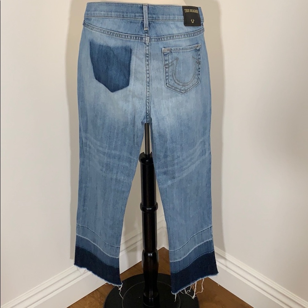 True Religion Mid-Rise Relaxed Ombré Hem Boyfriend Jean 28 - Picture 9 of 13